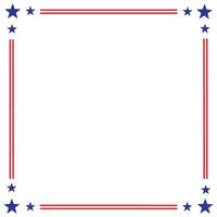 USA Flag themed border or frame design for US document vector