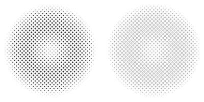 Abstract Square and Outline Halftone Circle Pattern with Graduated Density vector