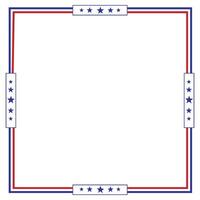 American Flag themed border or frame design for USA documents vector