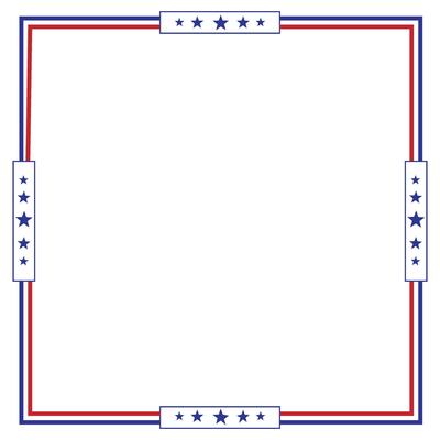 American Flag themed border or frame design for USA documents