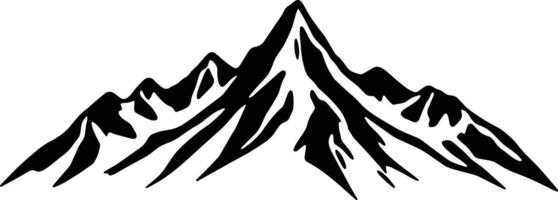 Minimalist a Mountain with Jagged Peaks and Ridges - Illustration on Isolated White Background vector
