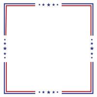 American or USA Flag themed border frame design for document vector