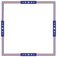 American Flag themed border or frame design for USA document vector