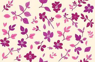 Floral print pattern illustration with decorative botanical design vector