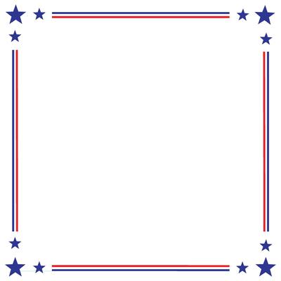 American Flag theme border frame design for US document
