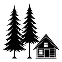 Sharp Strong Pine Tree Silhouette Iconic and Versatile vector