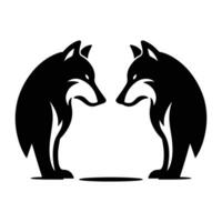 Howling at the Moon Mystical Wolf Digital Design vector