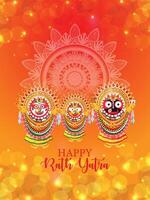 Ratha yatra of lord jagannath balabhadra vector