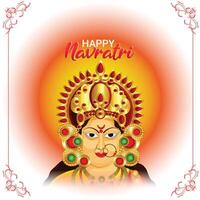 Creative design concept of happy navratri with kalash vector