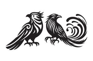 Abstract Quetzal Silhouette for Web and Print vector