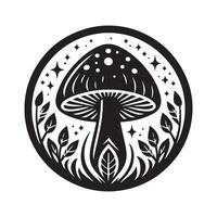 Versatile Mushroom Silhouette for Designers vector