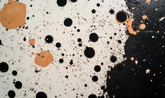 Abstract paint splatters on a surface photo