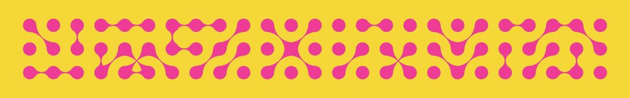 Pink circle blob connect pattern. Organic morphing shapes and logo dots. Flat illustration isolated on white background. vector