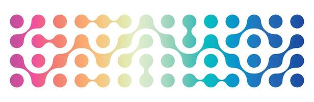 Molecular dot connect pattern with metaball shapes. Abstract fluid morphing paterns. Flat illustration isolated on white background. vector