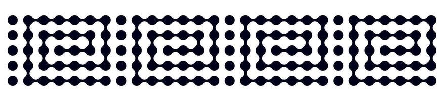 Morphing metaball connect pattern with brain-like circles. Abstract molecular dots and organic shapes. Flat illustration isolated on white background. vector