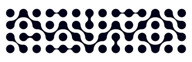 Metaball connect pattern. Abstract morphing shapes and organic fluid dots. Flat illustration isolated on white background. vector