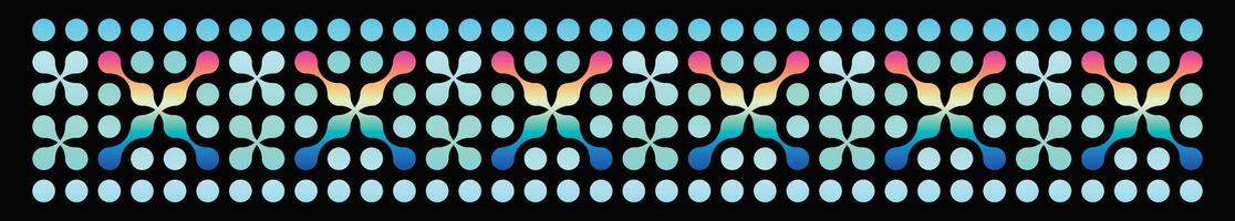 Colorful Circular connect pattern with metaball lines. Tech morph dots and fluid organic shapes. Flat illustration isolated on white background. vector