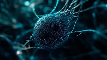 Intricate neuron network. Complex neural connections photo