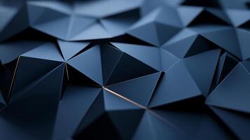 Dark, abstract, geometric pattern of interlocking triangles photo