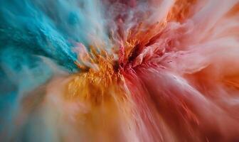Vibrant explosion of color. Abstract, dynamic, and colorful photo