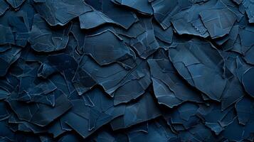 Dark blue fragmented texture. Abstract design photo