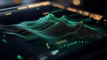 Complex data visualization on a digital display photo