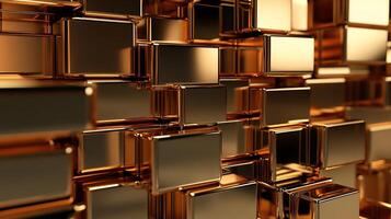 Gold Blocks Abstract Background photo
