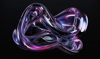 Abstract fluid forms, vibrant colors, dynamic shape photo