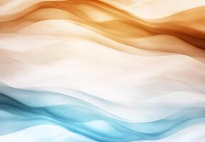 Abstract wavy flowing fabric design with warm and cool tones photo