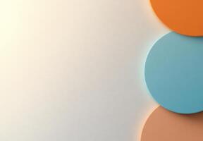 Soft, pastel-colored circles on a plain background photo