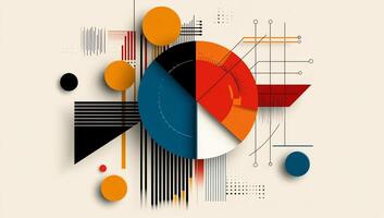 Abstract graphic design with data visualization elements photo