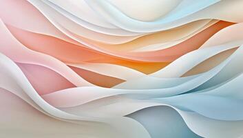 Abstract flow of pastel colors. Soft, fluid lines create a dynamic, ethereal design photo