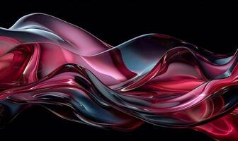 Fluid, vibrant, abstract waves of color photo