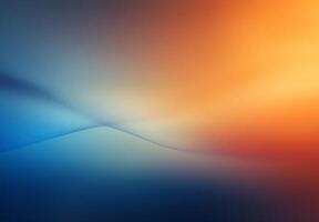 Abstract blend of vibrant colors. Soft gradients create smooth transitions between blue and orange hues. A subtle wave pattern is implied through the color shifts photo
