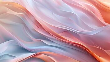 Abstract flowing fabric with soft, pastel colors. Delicate, dynamic, and smooth. A visual exploration of movement photo