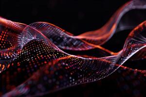 Abstract data flow, glowing streams of digital information photo