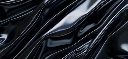 Black glossy fabric texture photo