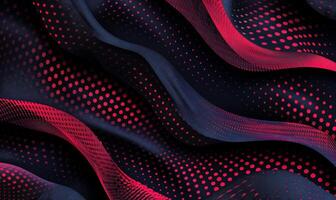 Abstract, dynamic, red and dark-blue wavy shapes with dotted pattern photo