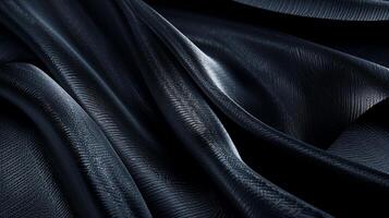 Dark, flowing fabric drapes. Detailed folds and textures photo