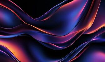 Fluid, vibrant abstract design with flowing, dynamic shapes photo