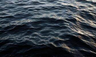 A view of the ocean surface with waves photo