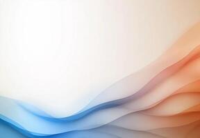 Abstract, soft color, layered waves, smooth gradient design photo