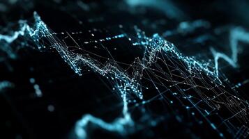 Abstract data visualization, complex digital chart photo