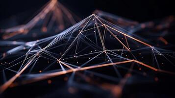 Abstract network, intricate connections, data visualization photo