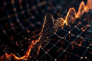 Abstract data visualization, dynamic flow photo