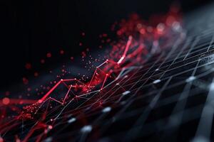 Abstract data visualization of rising trends photo