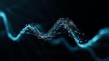 Abstract data flow visualization. Complex network of interconnected points and lines, depicting dynamic data movement. A mesmerizing digital representation of information flow photo