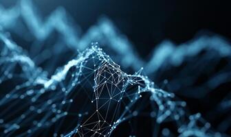Abstract digital network, intricate connections, and data visualization photo