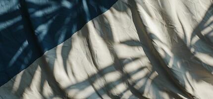 Natural Fabric Draped with Shadow Play photo