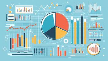 Data visualization dashboard with charts and graphs showing business analytics photo